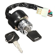 6Pin 6 Wire Ignition Barrel Switch + 2 Key For Motorcycle Scooter Quad Dirt Bike