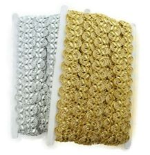  Metallic Ribbon Braid Trimming Reel For Bridal 10 Metre 24mm Sewing Craft 1704