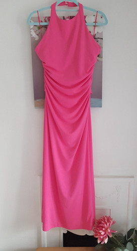 Zara pink halterneck - pink, maxi