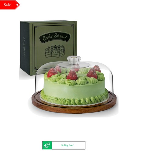 Wooden cake stand - cake, with