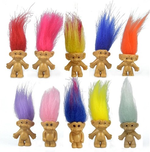 10pcs mini troll dolls pvc - mini,