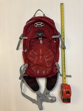 Osprey Raptor 14 Hydration Pack No Bladder  Red Good  Condition Hiking Backpack