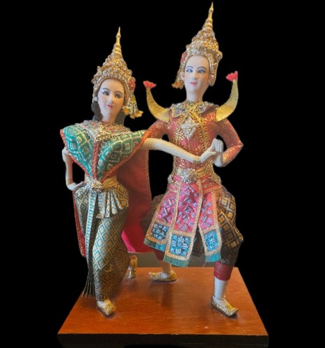 Vintage thai dancer dolls pair - thai,