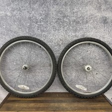 Vintage Araya RM20 26in Wheelset MTB 36H Suzue Hubs Nutted 130 High Flange RM20