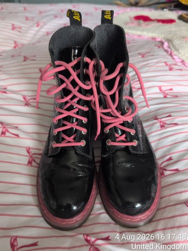 Black and pink patent leather - and,