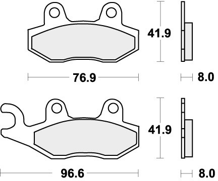 Sbs brake pads rear for - brake,
