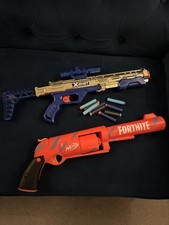 1 x Fortnite Nerf Gun and 1 x Zuru X-shot