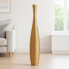 41" Tall Gold Floor Vase -