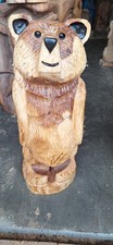 Chainsaw Carving Bear Elm Wood