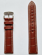 Hirsch  Modena Water Resistant Leather Watch Strap  Silver Coloured Buckle