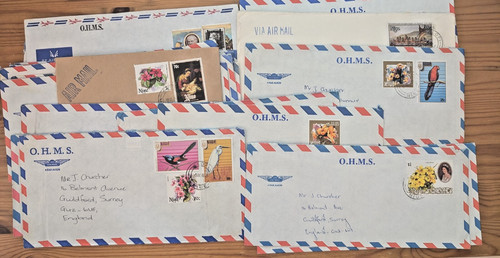 Tuvalu airmail envelopes with - envelopes,