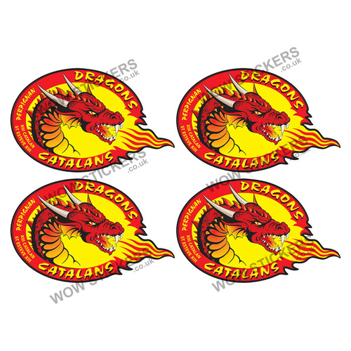 Catalan dragons rugby stickers - rugby,