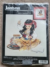 Janlynn Native American Girl Counted Cross Stitch Kit Please Read
