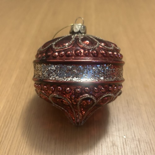 Red burgundy glass christmas - burgundy,