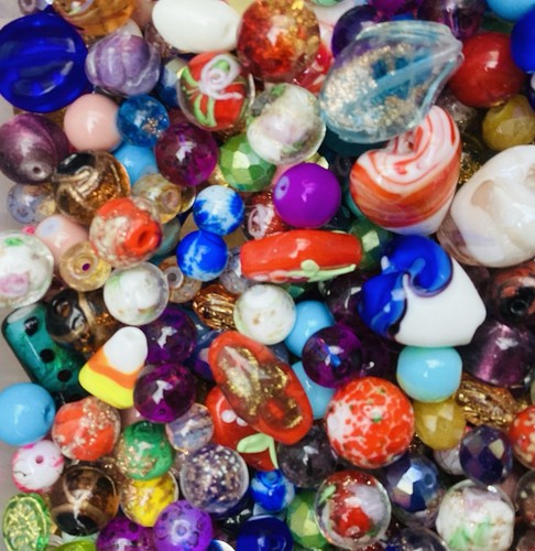 100g pack glass beads multi - pack,