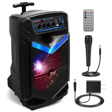 Pyle, Portable PA Speaker, Bluetooth- Loudspeakers, 600W 25.40 cm 