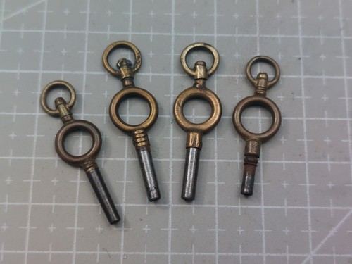 Vintage brass pocket watch - 4, x