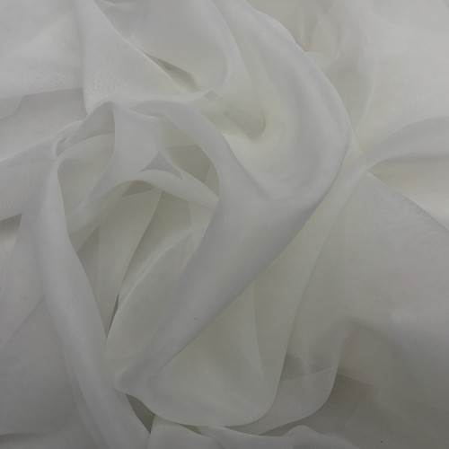 Plain cream voile - plain,