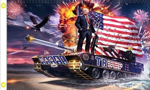 Trump tank flag 3x5 - tank,