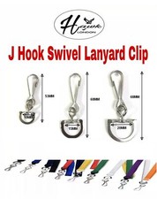 J HOOK SWIVEL LANYARD CLIPS ID CARD HOLDER NECK STRAP DOG LEAD LEATHER CRAFTS