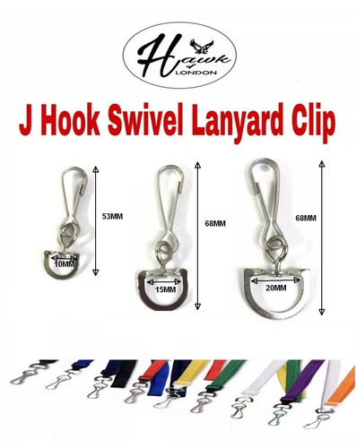 Hook swivel lanyard clips - j,