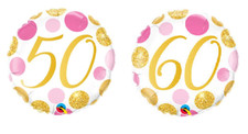 SALE Pink and Gold Spots