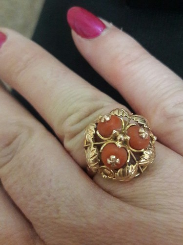 Antique coral 14ct - antique, &