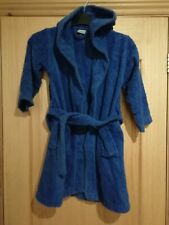 Kids Childrens 100% Cotton Bathrobe  Towelling Hooded Gown 4-5 Y