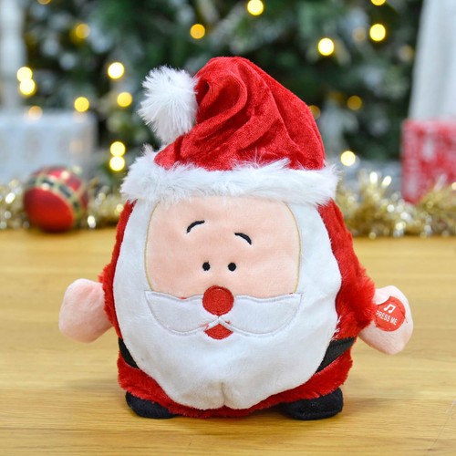 Animated laughing plush santa - laughing,