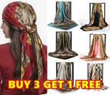 Large 90cm Satin Silk Square