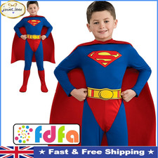 🔥Rubies Official DC Comics Superman Kids Childs Fancy Dress Costume NEW UK 2025