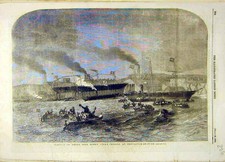 Old Antique Print 1856