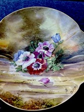 c 1930 Royal Winton Grimwades handpainted round dish "Anemone" pattern