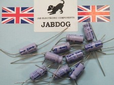 10 Pcs Axial Electrolytic Capacitor Dubilier 1uF 63v dia 6.5mm 9g 808