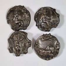 Antique Set Of 4 Silver Art