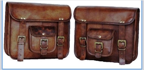 Motorcycle side pouch brown - motorcycle,
