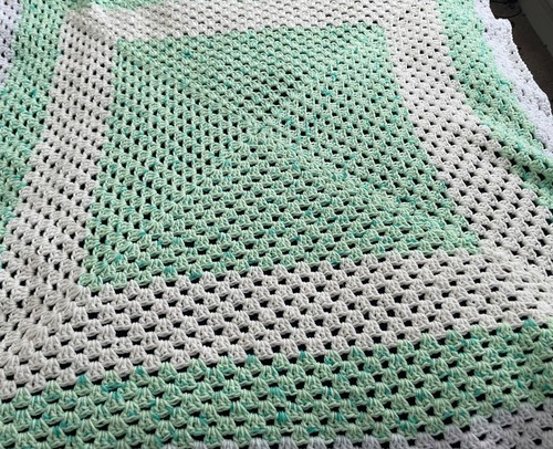 Hand crochet baby blanket - crochet,