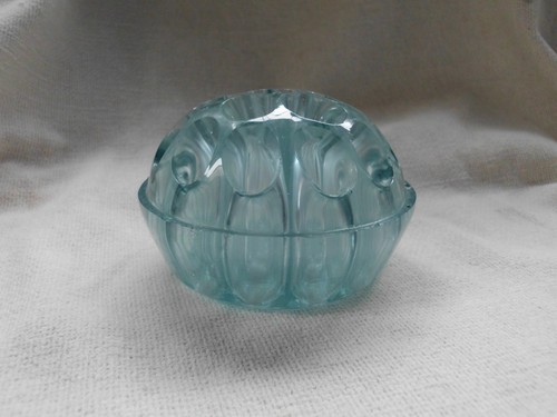Glass flower frog vintage - frog, 4"