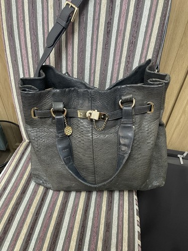 Reiss black embossed - embossed, leather