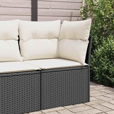  Garden Sofa Black, Cream