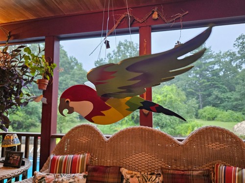 Large hanging wooden painted - large,