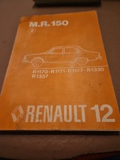 Renault 12 Original Workshop Manual M.R150 R1170 R1171 R1177 R1330 R1337 English