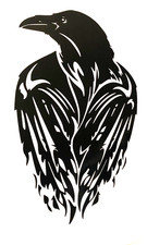 1x Crow Raven Bird Vinyl