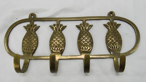 Vtg solid brass pineapple - solid,