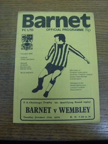 1978 barnet v wembley - barnet,