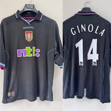 Aston Villa Football Shirt Away 2000-01 Ginola XL 