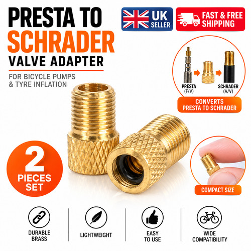 Brass adaptor presta - presta, to
