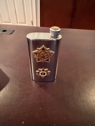 Vintage russian flask with - russian,