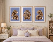 Set of 3 Leopard Bunny Prints