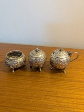 Indian Solid Silver Cruet Set